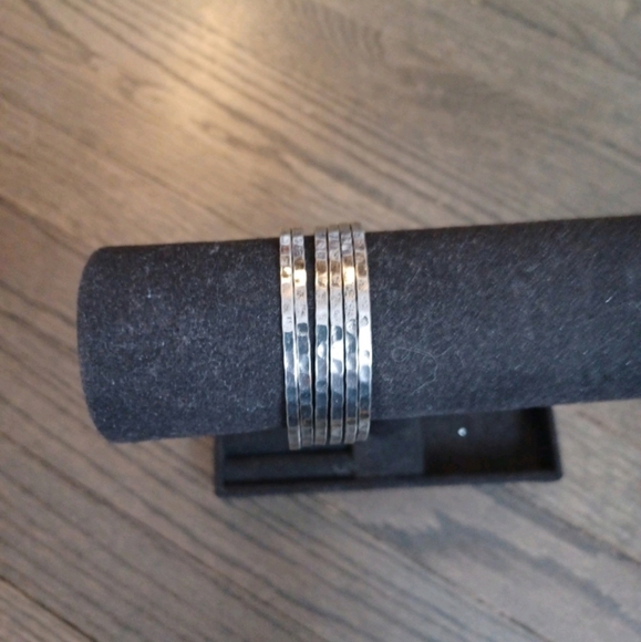 Gunmetal layered cuff bracelet - Picture 3 of 7